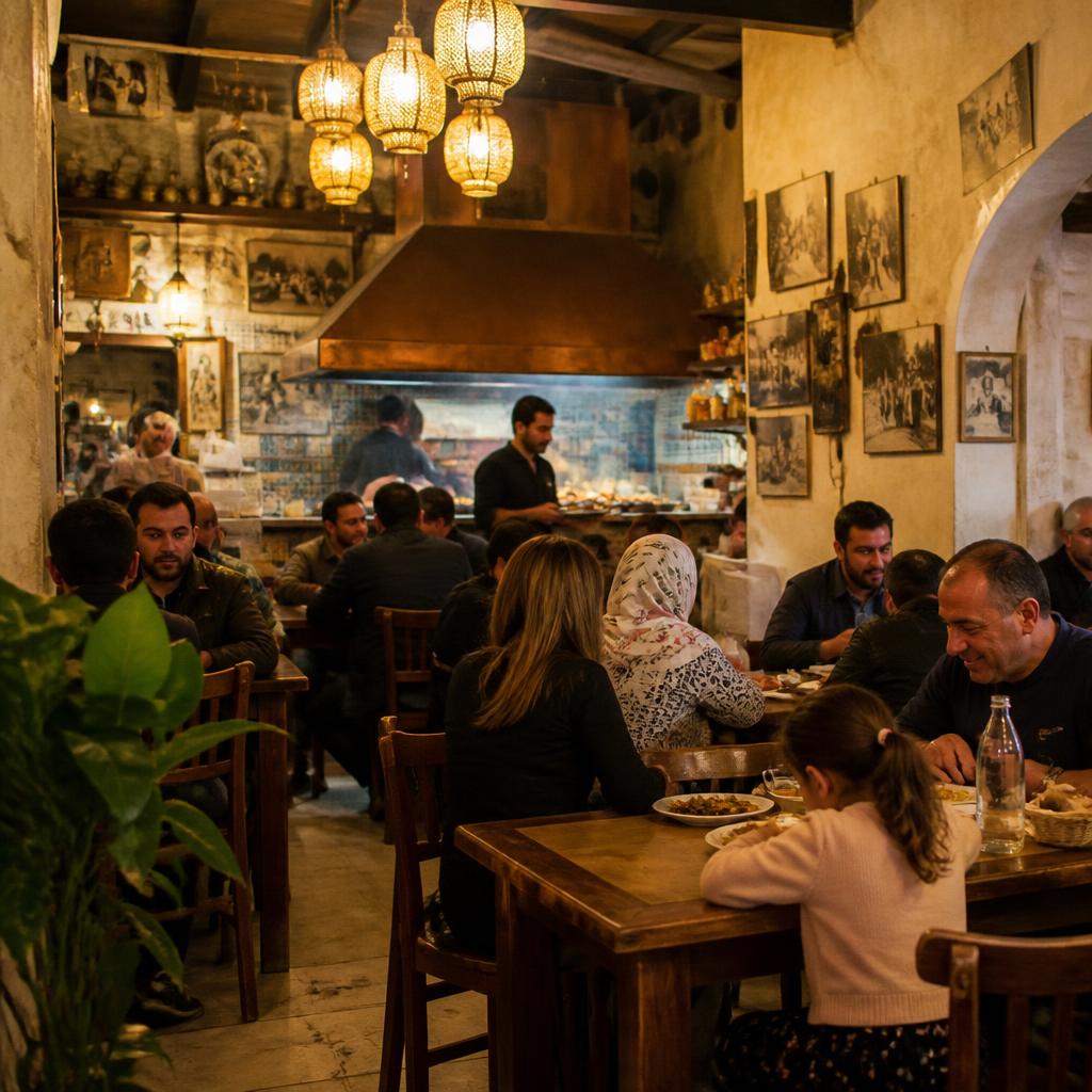 Warm, welcoming dining room of the restaurant